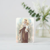 Onze-Lieve-Vrouw van de berg Karmel Sterren Gebed  Visitekaartje (Staand voorkant)