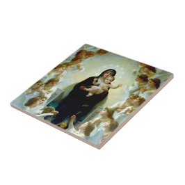 Onze Lieve Vrouw van de Engelen Mooie Madonna en K Tegeltje