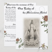 Onze Lieve Vrouw van de Miraculous Medaille Gebeds Kaart (Voorkant / Achterkant)