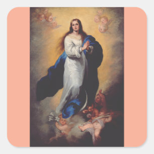 Onze-Lieve-Vrouw van de Onbevlekte Ontvangenis Vierkante Sticker