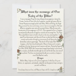 Onze Lieve Vrouw van de Pilaar Gebed Kaart