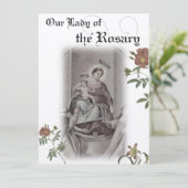 Onze Lieve Vrouw van de Rozenkrans Gebedskaart Kaart (Staand voorkant)