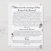 Onze Lieve Vrouw van de Rozenkrans Gebedskaart Kaart (Achterkant)