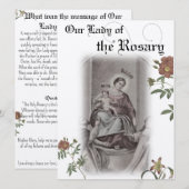 Onze Lieve Vrouw van de Rozenkrans Gebedskaart Kaart (Voorkant / Achterkant)