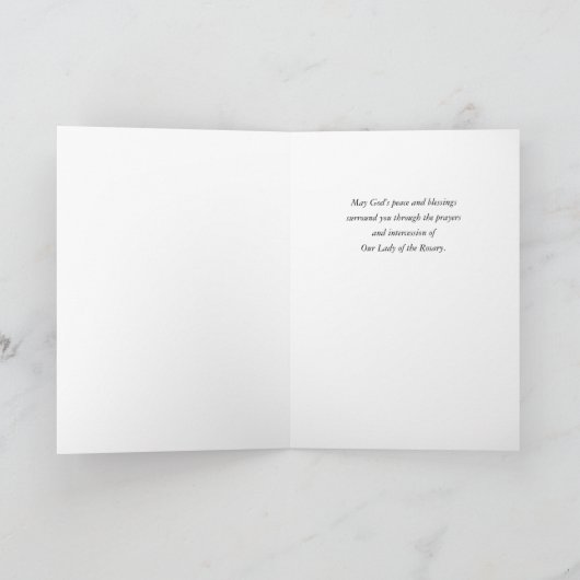 Onze-Lieve-Vrouw van de Rozenkrans Gods Vrede en Z Kaart (Binnen)