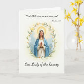 Onze-Lieve-Vrouw van de Rozenkrans Gods Vrede en Z Kaart (Gele Bloem)