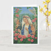 Onze Lieve Vrouw van de Rozenkrans Jenny McLaughli Kaart (Gele Bloem)