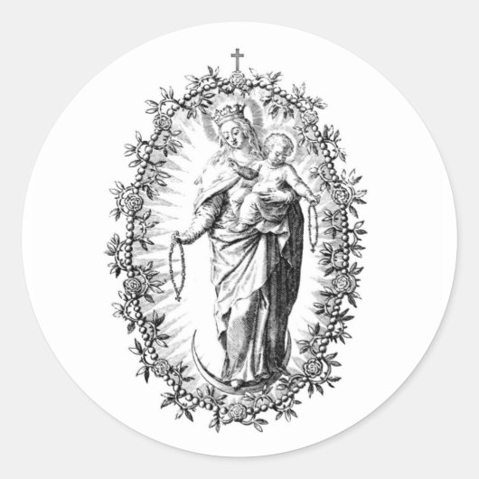 Onze Lieve Vrouw van de Rozenkrans Stickers (Voorkant)