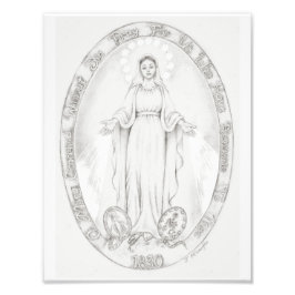 "Onze Lieve Vrouw van de Wonderbaarlijke Medaille" Foto Afdruk
