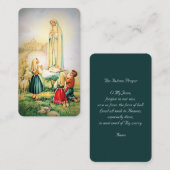 Onze-Lieve-Vrouw van Fatima 1917 met Fatima Gebed Informatiekaartje (Voorkant / Achterkant)