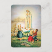 Onze-Lieve-Vrouw van Fatima 1917 met Fatima Gebed Informatiekaartje (Voorkant)