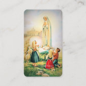 Onze-Lieve-Vrouw van Fatima Angel Trinitair Gebed Informatiekaartje (Voorkant)