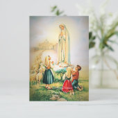 Onze-Lieve-Vrouw van Fatima Angel Trinitair Gebed Informatiekaartje (Staand voorkant)