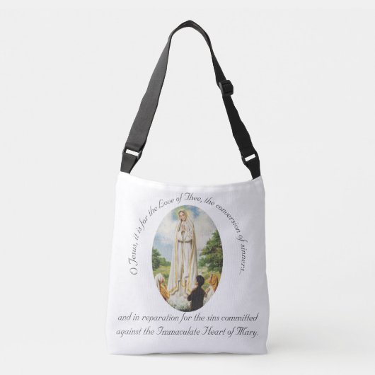 Onze Lieve Vrouw van Fatima Gepersonaliseerd Crossbody Tas (Voorkant)