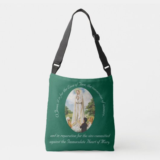 Onze Lieve Vrouw van Fatima Gepersonaliseerd Crossbody Tas (Voorkant)
