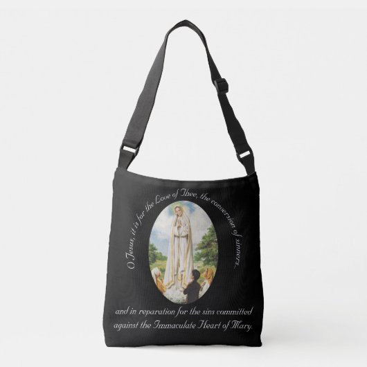 Onze Lieve Vrouw van Fatima Gepersonaliseerd Crossbody Tas (Voorkant)