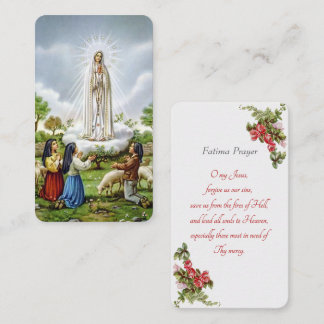 Onze-Lieve-Vrouw van Fatima - Kaart "Fatima Prayer