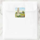 Onze Lieve Vrouw van Fatima Kinderen Schapen Vierkante Sticker (Tas)