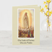 Onze-Lieve-Vrouw van Fatima met kinderen Kaart (Gele Bloem)