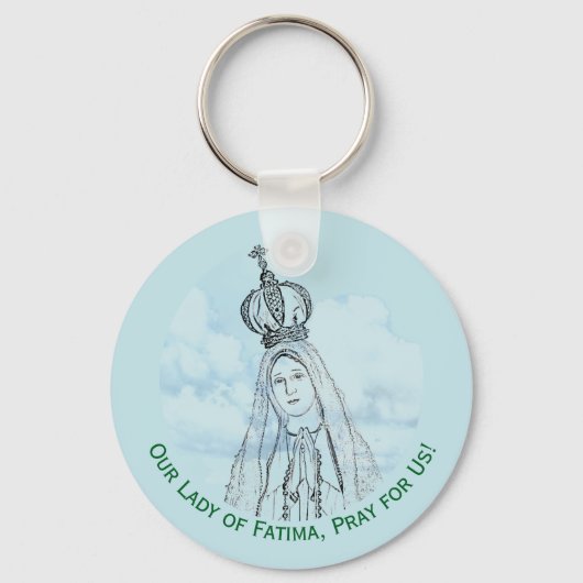Onze Lieve Vrouw van Fatima met monogram Sleutelhanger (Voorkant)