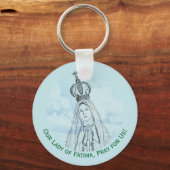 Onze Lieve Vrouw van Fatima met monogram Sleutelhanger (Voorkant)