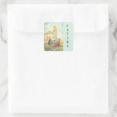 Onze-Lieve-Vrouw van Fatima Religious Vierkante Sticker (Tas)
