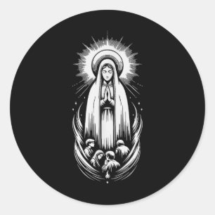 Onze-Lieve-Vrouw van Fatima Saint Mary krachtige s Ronde Sticker