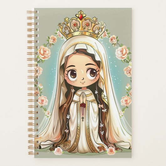 Onze Lieve Vrouw van Fatima schattige kawaii stijl Planner (Voorkant)