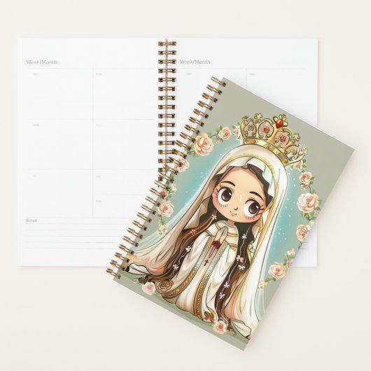 Onze Lieve Vrouw van Fatima schattige kawaii stijl Planner (Display)