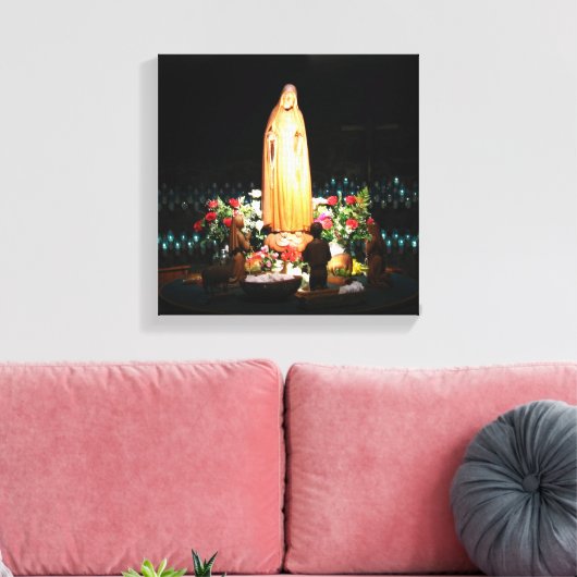 Onze Lieve Vrouw van Fatima Verpakt Canvas Print (Insitu (Woonkamer))