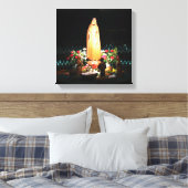 Onze Lieve Vrouw van Fatima Verpakt Canvas Print (Insitu (Slaapkamer))