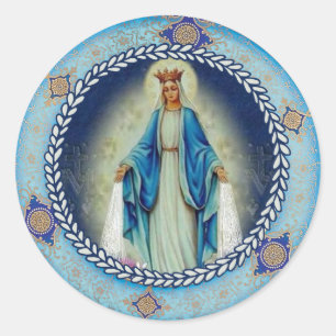 Onze Lieve Vrouw van Genade Gezegende Maagd Maria Ronde Sticker