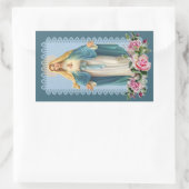 Onze Lieve Vrouw van Genade Roze Rozen Rechthoekige Sticker (Tas)