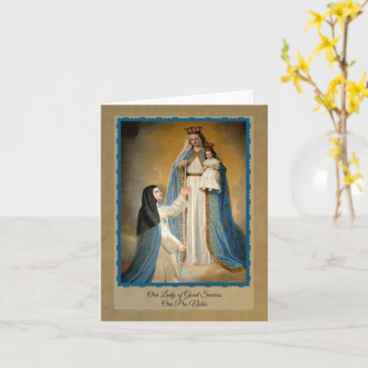 Onze-Lieve-Vrouw van Goed Succes Quito Ecuador Kaart (Gele Bloem)