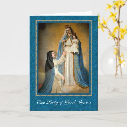 Onze-Lieve-Vrouw van Goed Succes Quito Ecuador Kaart (Gele Bloem)