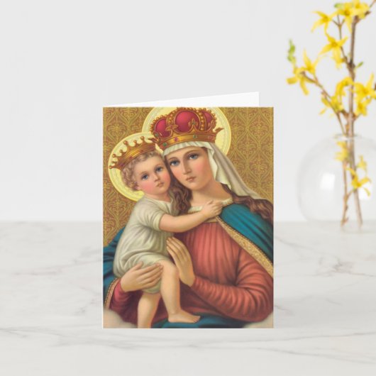 Onze-Lieve-Vrouw van Goede Remedie Gezegende Maagd Kaart (Gele Bloem)