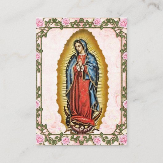 Onze Lieve Vrouw van Guadalupe Begrafenis Kaart Plaatskaartje (Voorkant)