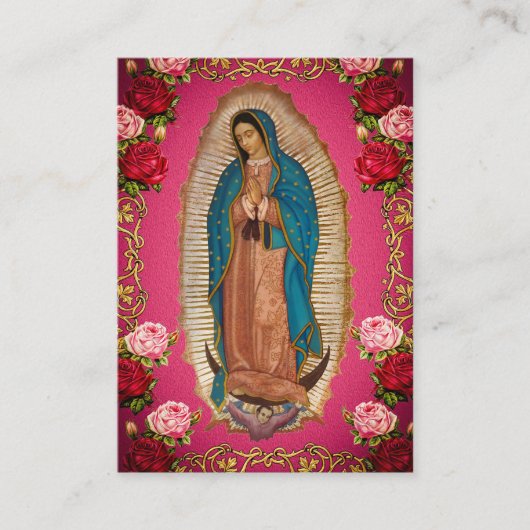Onze Lieve Vrouw van Guadalupe Begrafenis Kaart Visitekaartje (Voorkant)