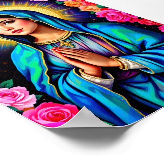 Onze-Lieve-Vrouw van Guadalupe biddende Maagd Mari Poster (Hoek)