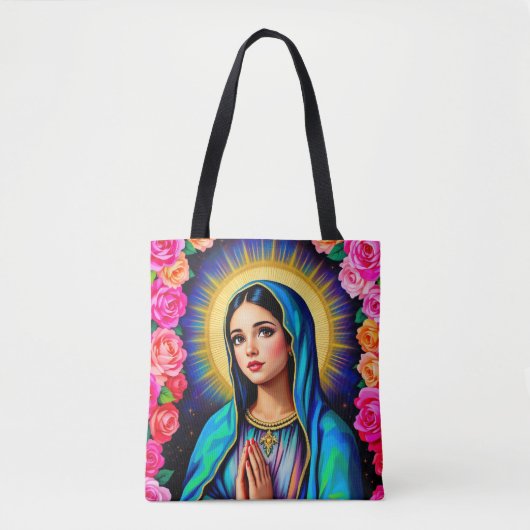 Onze-Lieve-Vrouw van Guadalupe biddende Maagd Mari Tote Bag (Voorkant)