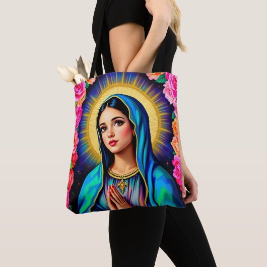 Onze-Lieve-Vrouw van Guadalupe biddende Maagd Mari Tote Bag (Dichtbij)