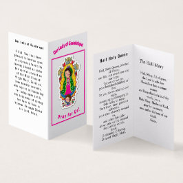 Onze-Lieve-Vrouw van Guadalupe-bidkaart Kaart