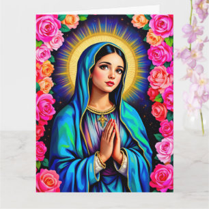 Onze Lieve Vrouw van Guadalupe bidt Maagd Maria Kaart