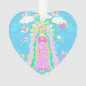 Onze Lieve Vrouw van Guadalupe Blauw Ornament (voorkant)