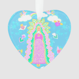 Onze Lieve Vrouw van Guadalupe Blauw Ornament