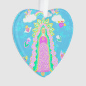 Onze Lieve Vrouw van Guadalupe Blauw Ornament (voorkant)