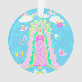 Onze Lieve Vrouw van Guadalupe Blauw Ornament