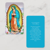 Onze Lieve Vrouw van Guadalupe Bloemen met Gebed Informatiekaartje (Voorkant / Achterkant)