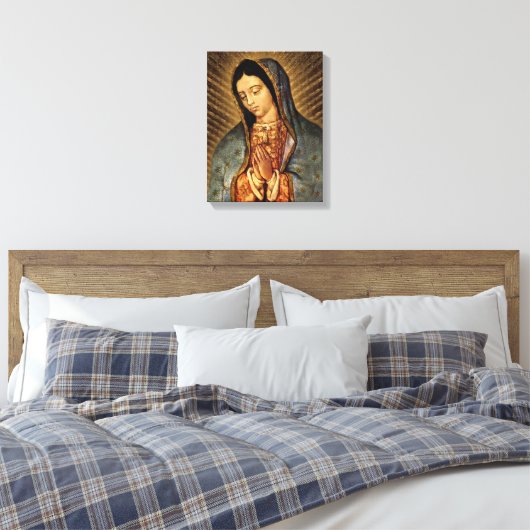 Onze Lieve Vrouw van Guadalupe Devotional Afbeeldi Canvas Afdruk (Insitu (Slaapkamer))