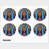 Onze Lieve Vrouw van Guadalupe door Prisarts Ronde Sticker (Vel)